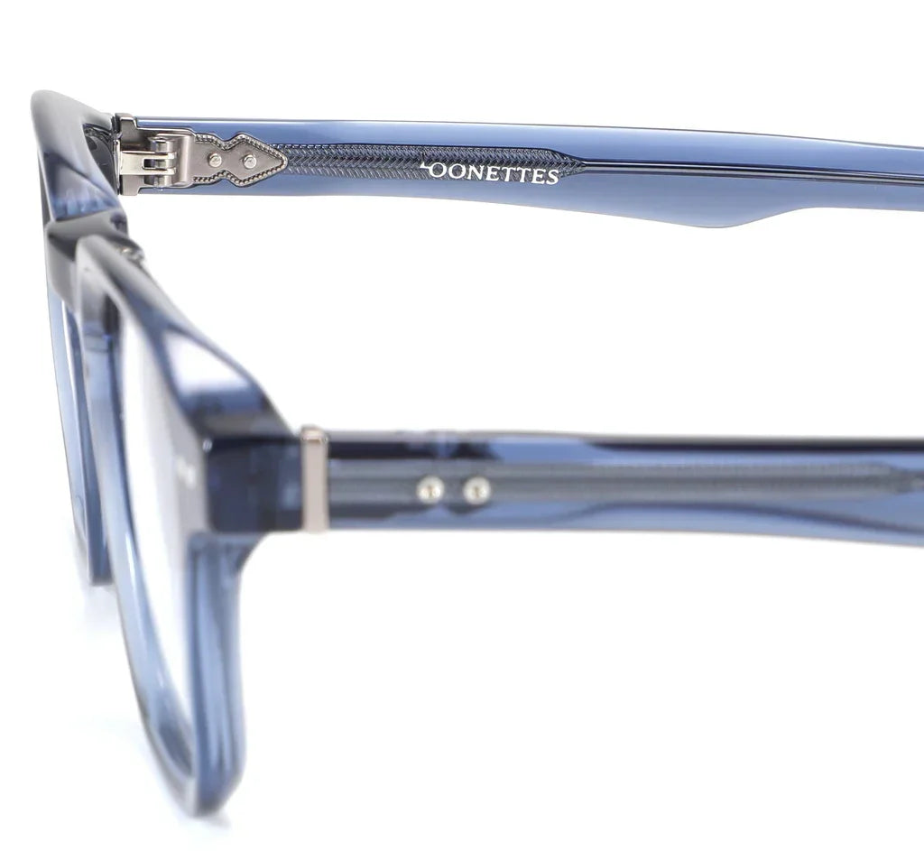 Blue crystal | small chunky rounded square acetate with 48 eye size and generous 24 bridge size