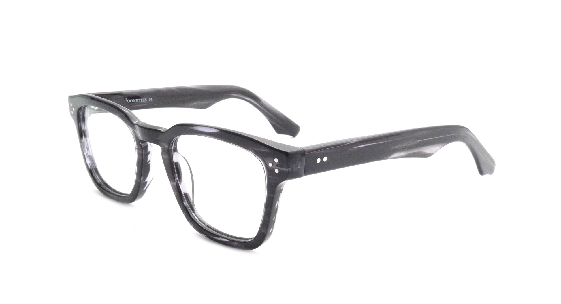 Grey marble glasses with rectangular frames
