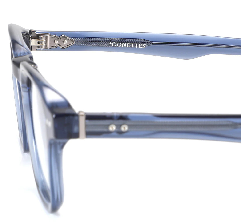 Blue crystal | small chunky rounded square acetate with 48 eye size and generous 24 bridge size