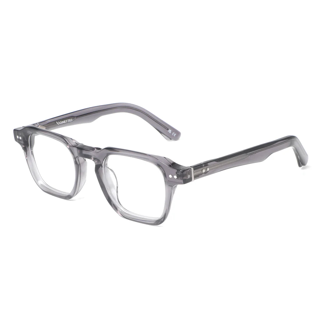 Brown mottle | small chunky rounded square acetate with 48 eye size and generous 24 bridge size