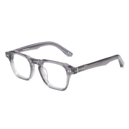 Brown mottle | small chunky rounded square acetate with 48 eye size and generous 24 bridge size